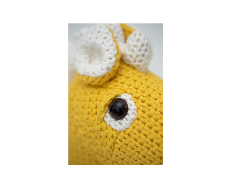 Crochetts Pferd MINI gelb Auge