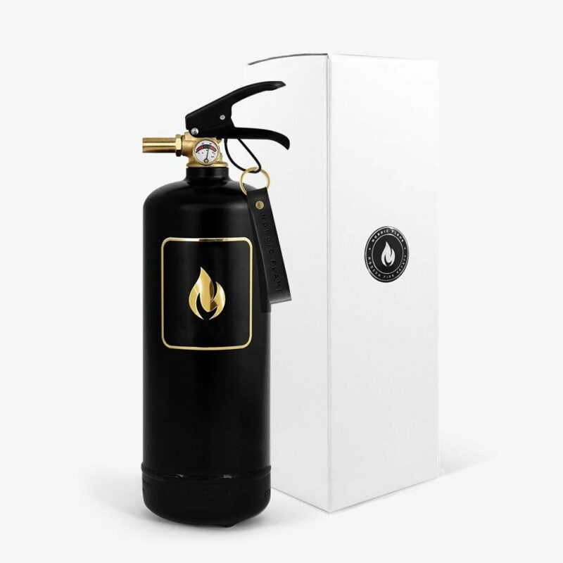 Nordic Flame Feuerlöscher 2kg Schwarz/Gold